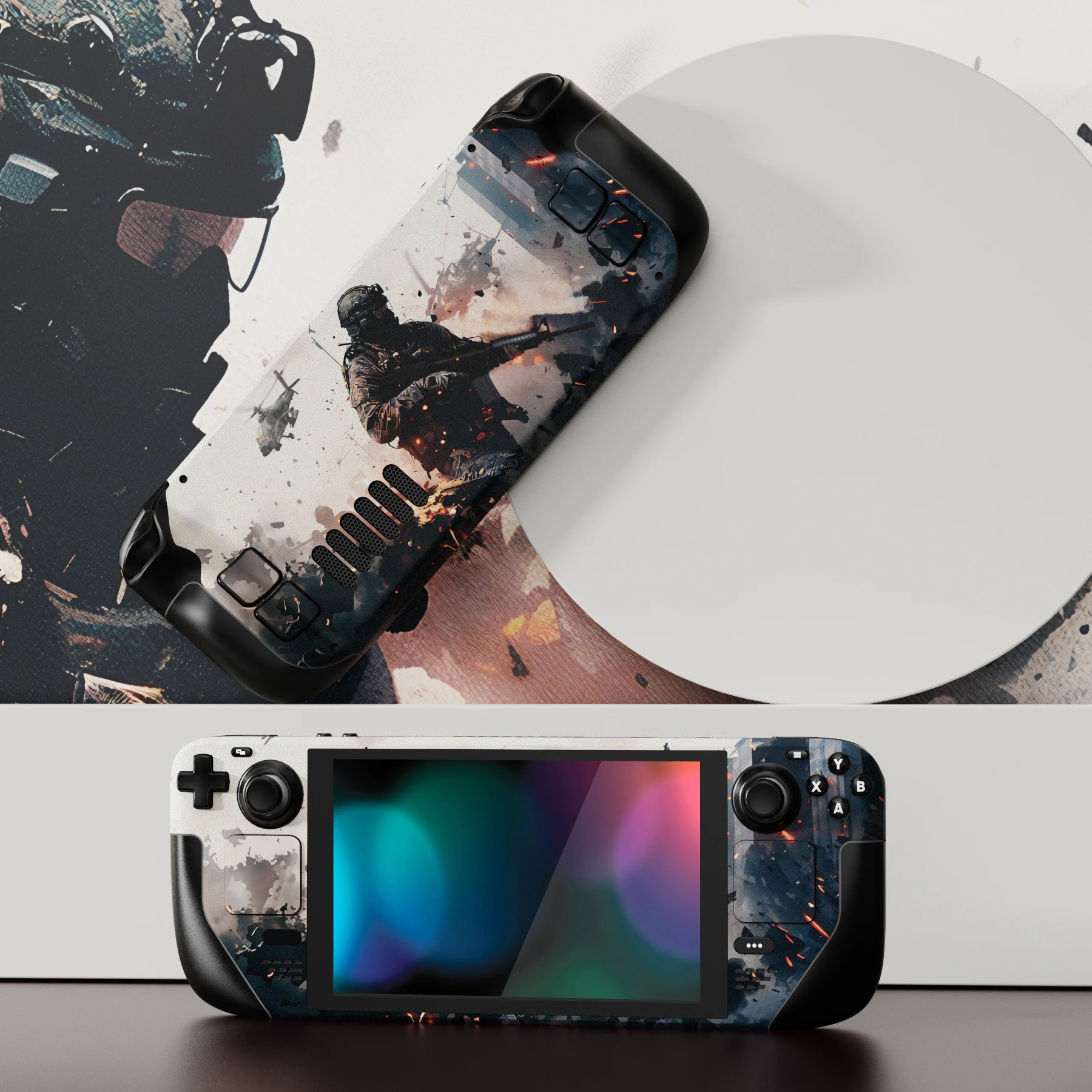 Полный комплект защитных наклеек PlayVital для паровой колоды ЖК и OLED виниловые