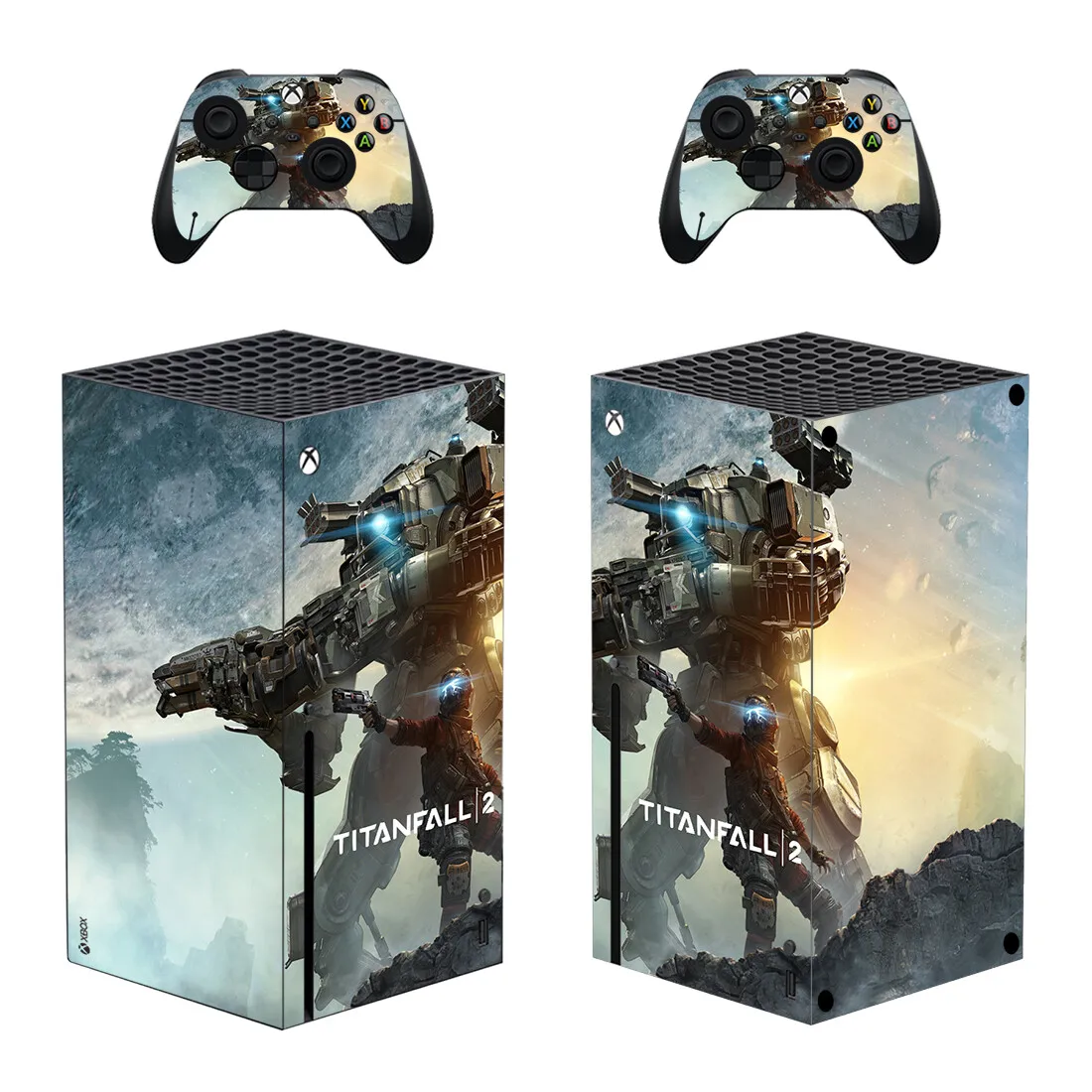 Наклейка на консоль Xbox серии X и 2 контроллера