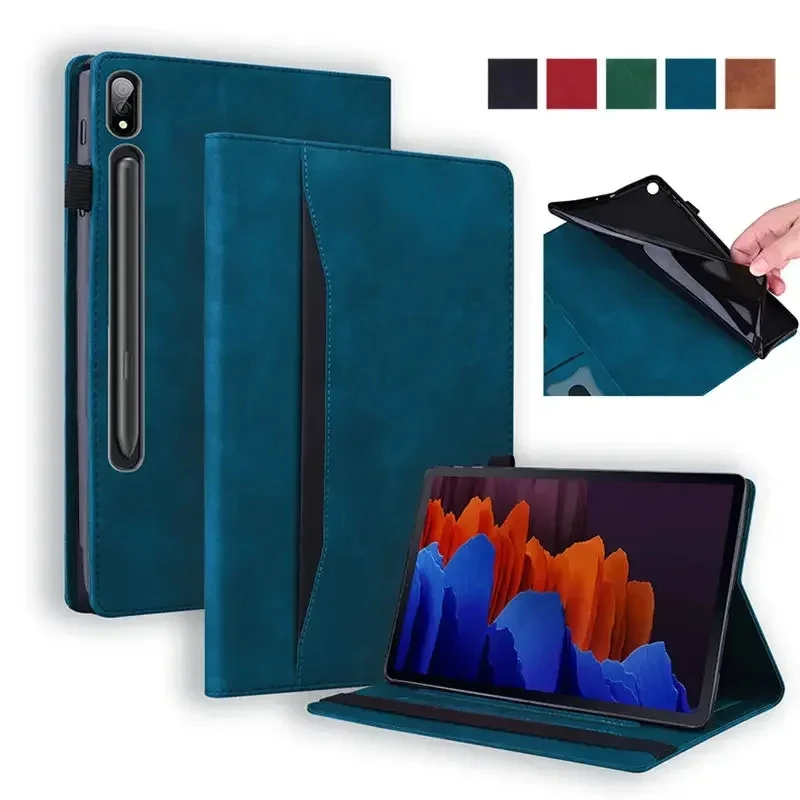Фото Для Samsung Galaxy Tab S7 S8 Ultra S9 FE S10 Plus 11 12,4 14,6-дюймовый чехол для планшета Business Wallet Flip Book Cover с корпусом из ТПУ №1