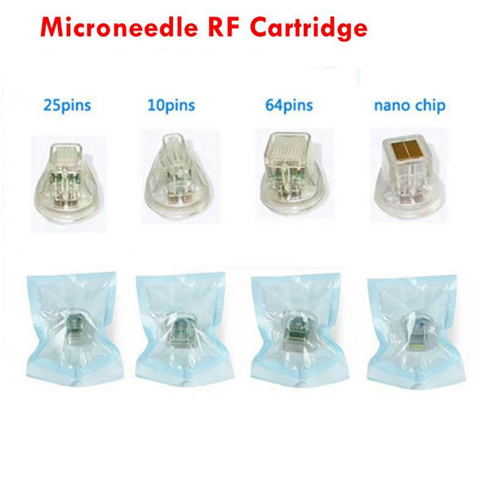 10pcs Microneedling Cartridge Disposable Fractional RF Microneedle Machine Spare Part Tips Replacement Cartridge Needle Head