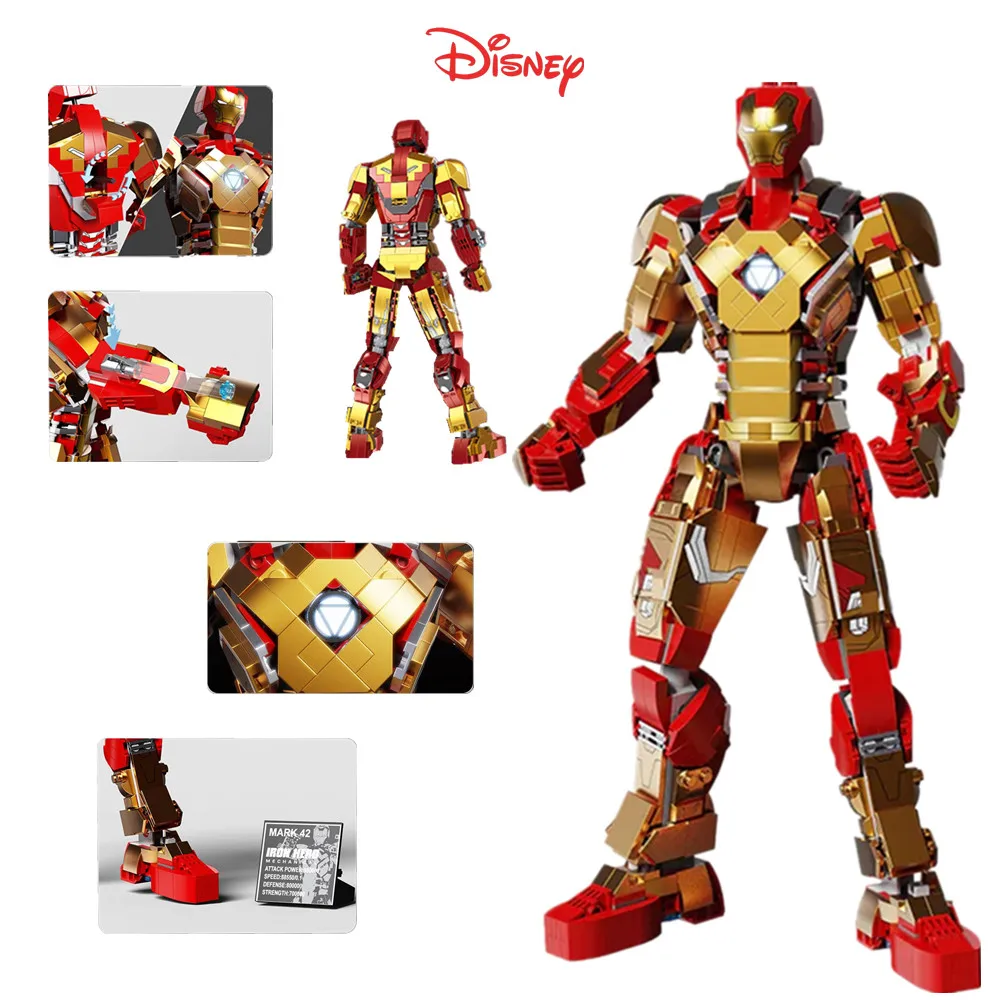 

MK41 IRONMAN MARK 41 Disney Marvels Legends Avengers Figure Toy Iron Man Movie Model Building Block Bricks Kids Toys Gift Boy