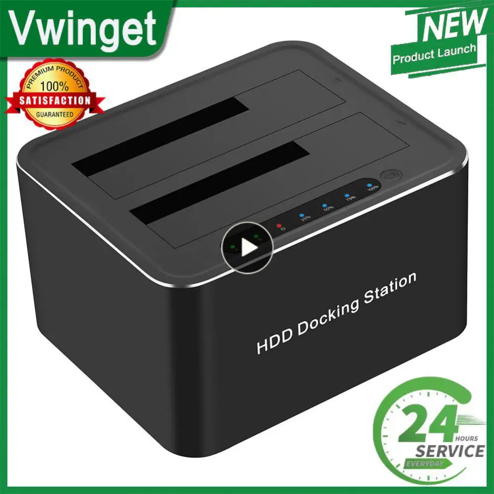 

For 2.5/3.5 Inch Hdd Ssd Sata To Usb 3.0 Hdd Adapter External Drive Docking Station Dual-bay Supports Offline Clone Hard