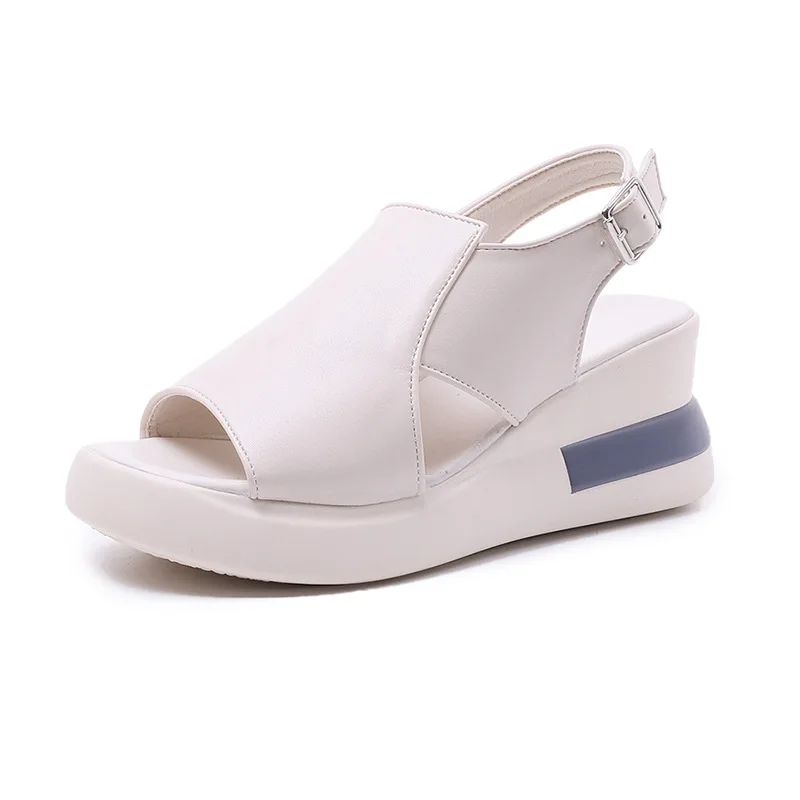 New Women Sandals Summer Size 35-42 Women Shoes Casual Wedges Platform Female Outdoor Soft Buckle Peep Toe Ladies Shoes