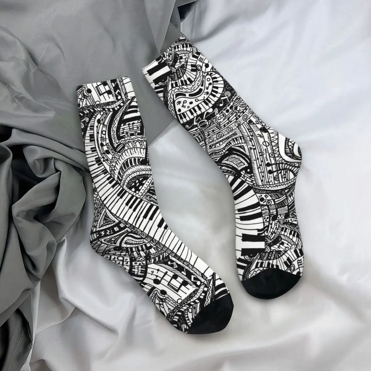 Забавные носки для мужчин классические в стиле Харадзюку хип-хоп с рисунком