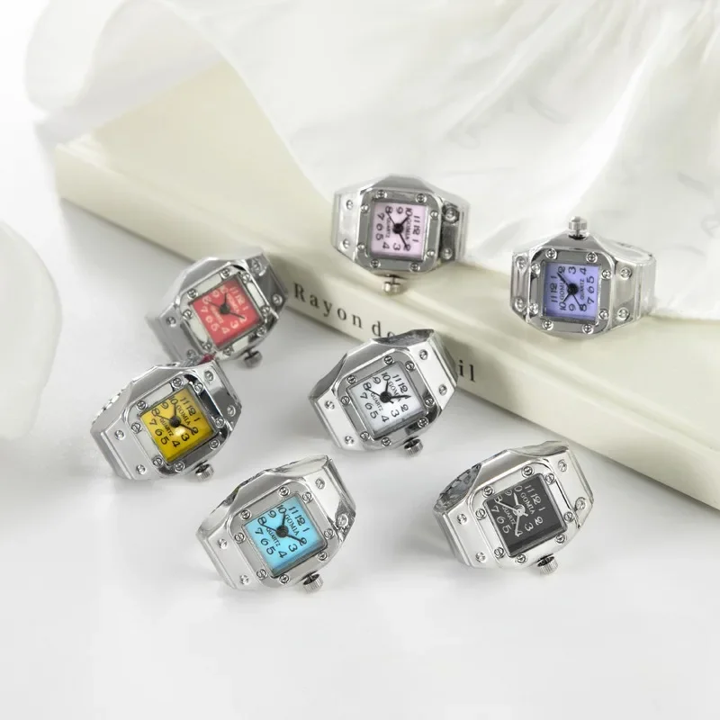 Часы на палец мужские и женские кварцевые часы мини-ниша кольцо трендовые