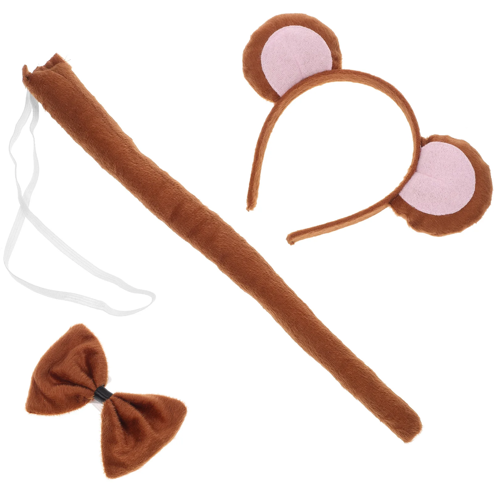 

Makeup Headbands Monkey Ears Tail Animal Costume Accessories Aldult Halloween Headdress Prop Child