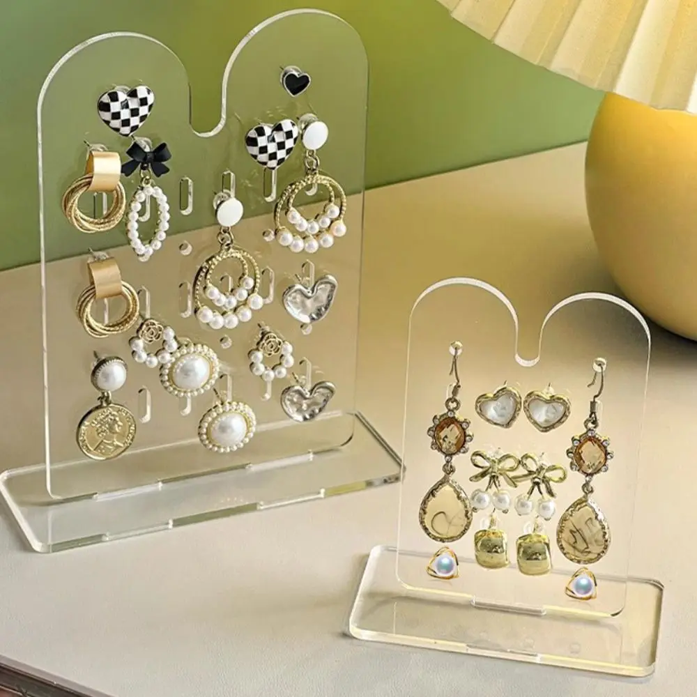 

Прозрачная акриловая витрина для серег, вешалка для хранения ювелирных изделий, креативная простая модная практичная подставка