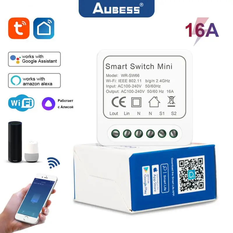 

Tuya Smart Wifi Switch Support 2-way Control Wireless Switches Smart Home Automation Compatible With Alexa Google Home Yandex
