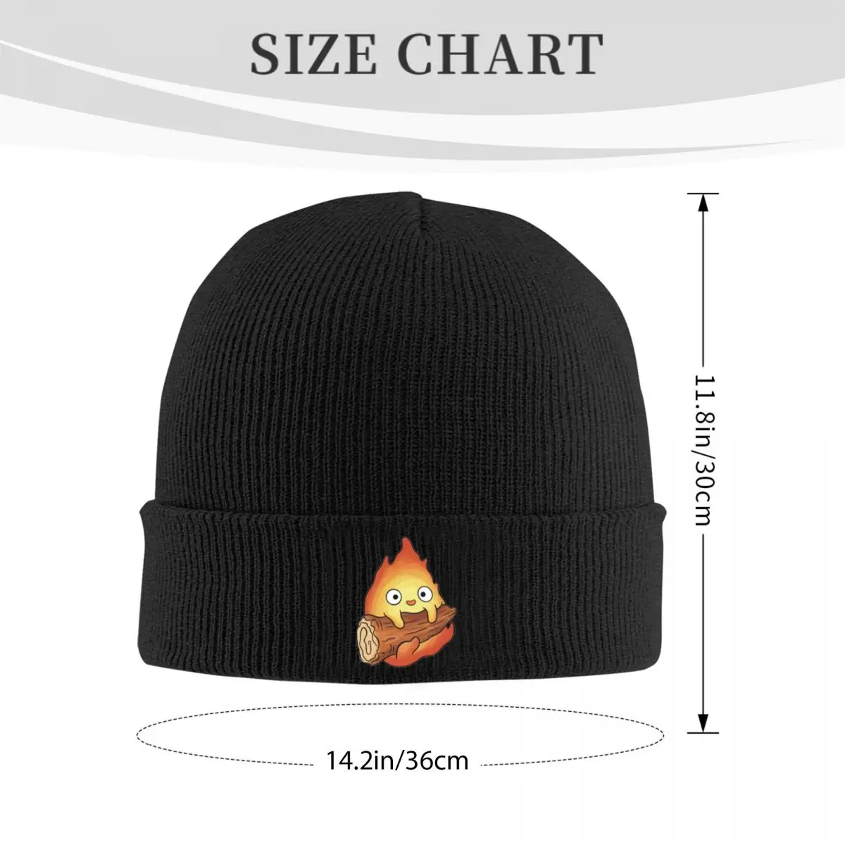 Теплая вязаная шапка Calcifer легкая и стильная для активного отдыха повседневного