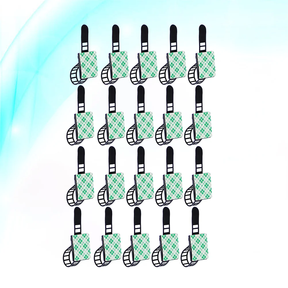 

20PCS Cable Ties Adhesive Adjustable Wire Management Organizers Holder Fasteners for Office