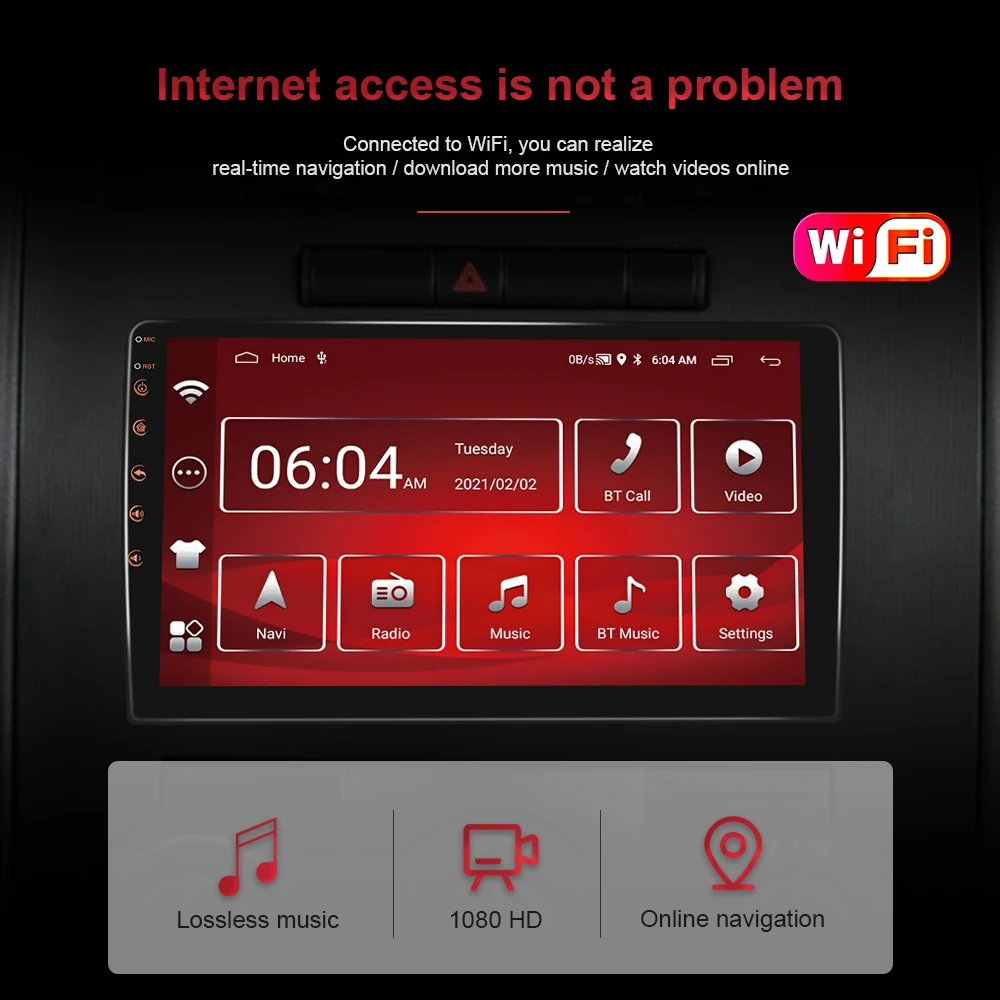 Podofo Android 11 автомобильное радио Авторадио 32G 2 Din 7 &quot/9&quot/10 &quotУниверсальный WIFI GPS