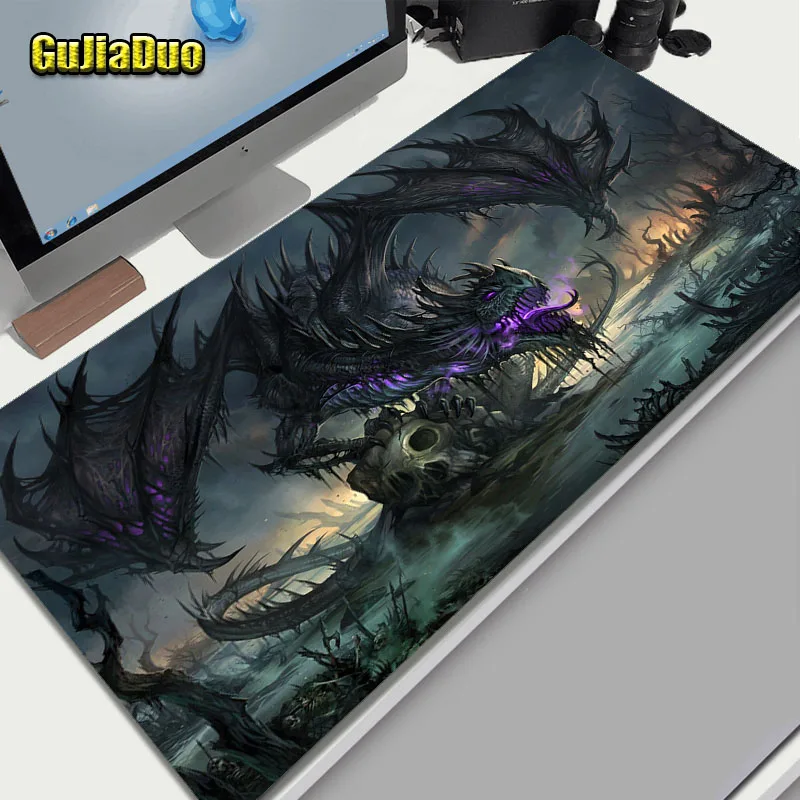 

Водонепроницаемый коврик для мыши GuJiaDuo, очень большой Настольный коврик для клавиатуры с драконом, XXL, нескользящий, аксессуары для геймеро...
