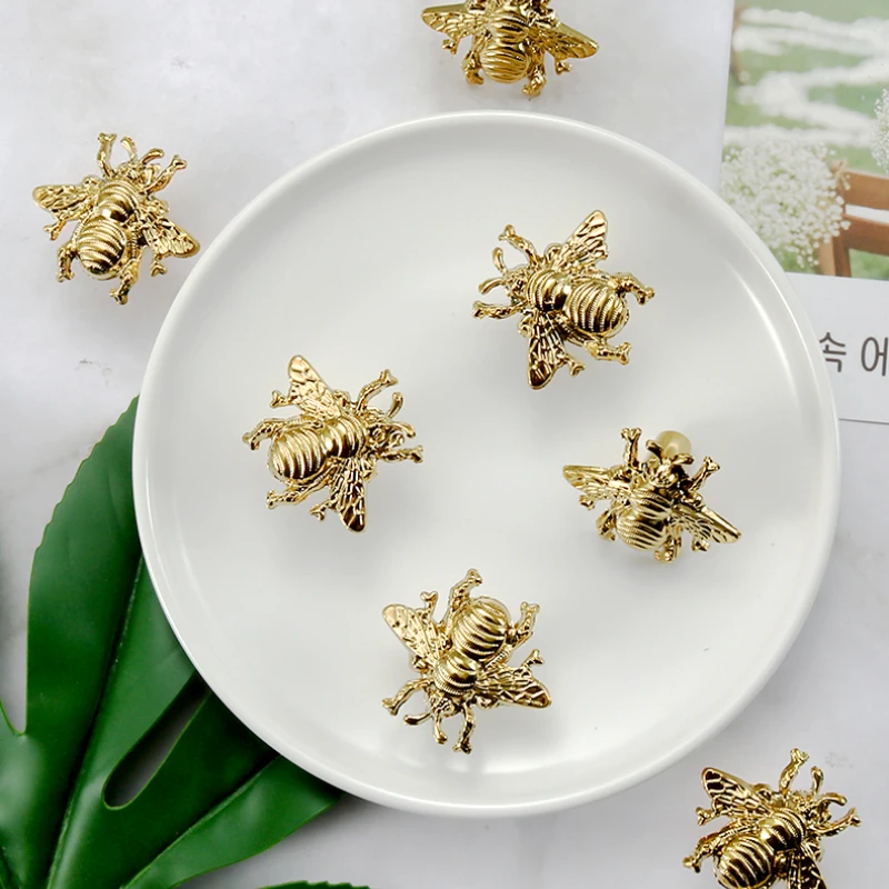 Ручка из 100% латуни для детской комнаты ручка шкафа в форме пчелы кухонной