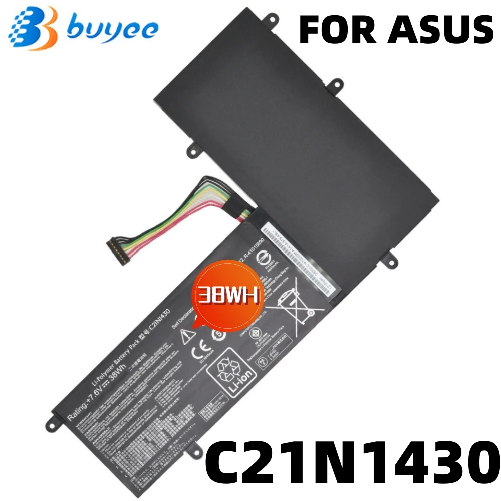Новый оригинальный аккумулятор для ноутбука ASUS C21N1430, для ноутбука ASUS Chromebook C201, C201PA, зеркальная серия, ноутбук 7,6 В, 38 Вт/ч, 4840 мАч