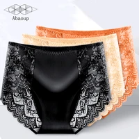womens underpant mid waist lace sexy underwear breathable comfortable briefs high elasticity panties 4pcs set 8 solid color