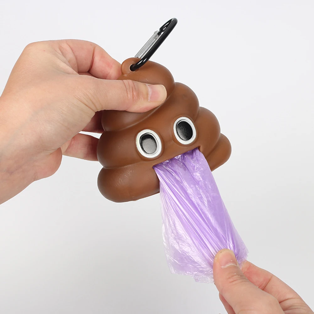 Портативный держатель для кошек и собак смешная форма дерьма из мягкого силикона