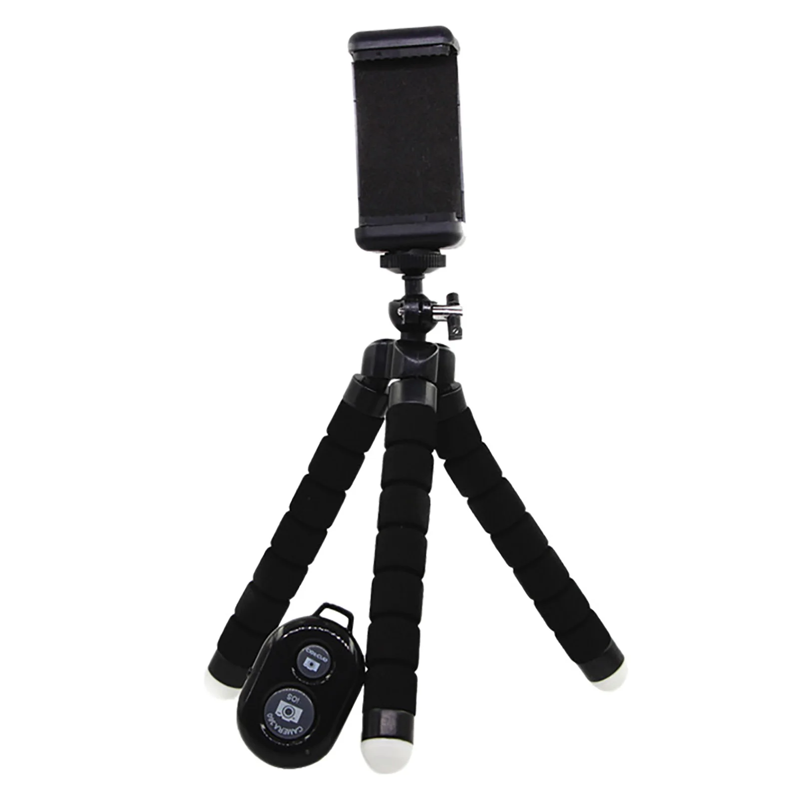 

Smartphone Tripod Phone Holder Clamp Phone Tripod Portable and Flexible Camera Stand Holder with Wireless Remote Clip