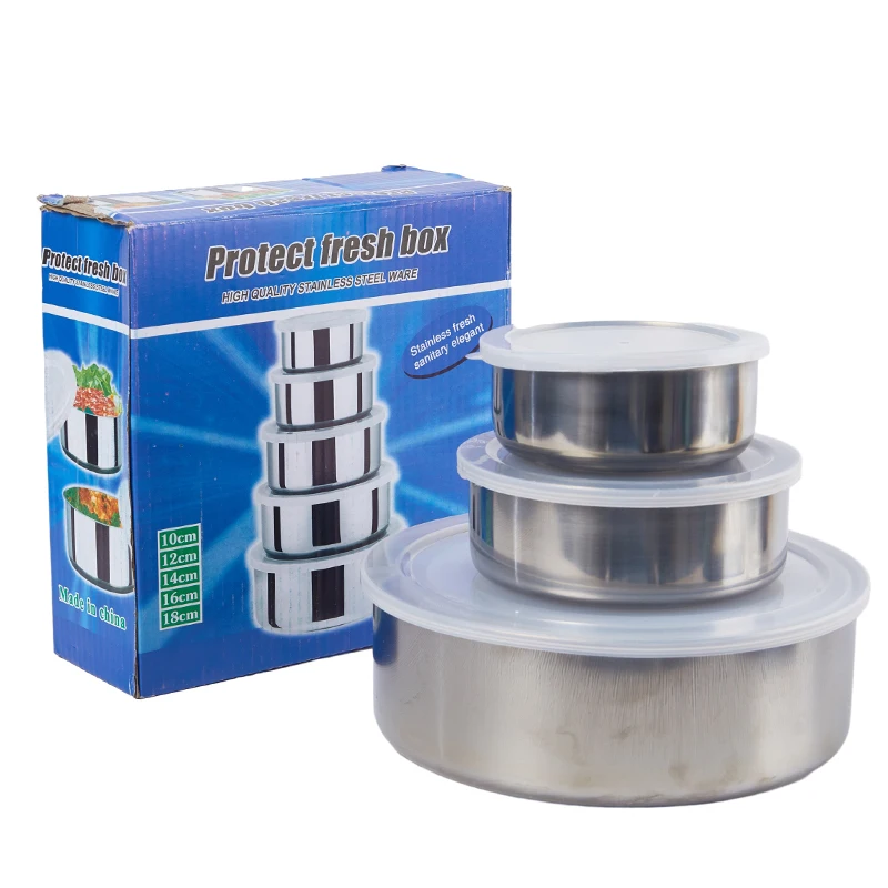 5 шт. контейнер для хранения пищевых продуктов из нержавеющей стали
