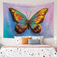 tapestry wall hanging colorful butterfly oil painting animal landscape large tapestry art aesthetic room decor bedroom bohemia