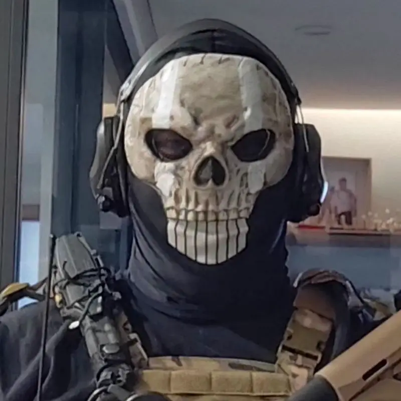 

MWII Ghost Mask 2024 COD Cosplay Airsoft Tactical Skull Full Mask