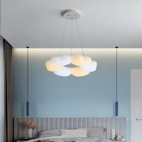 modern led pendant lamps flower hanging lighting for dinnin living room decor princess girl room ceiling cloud lamp
