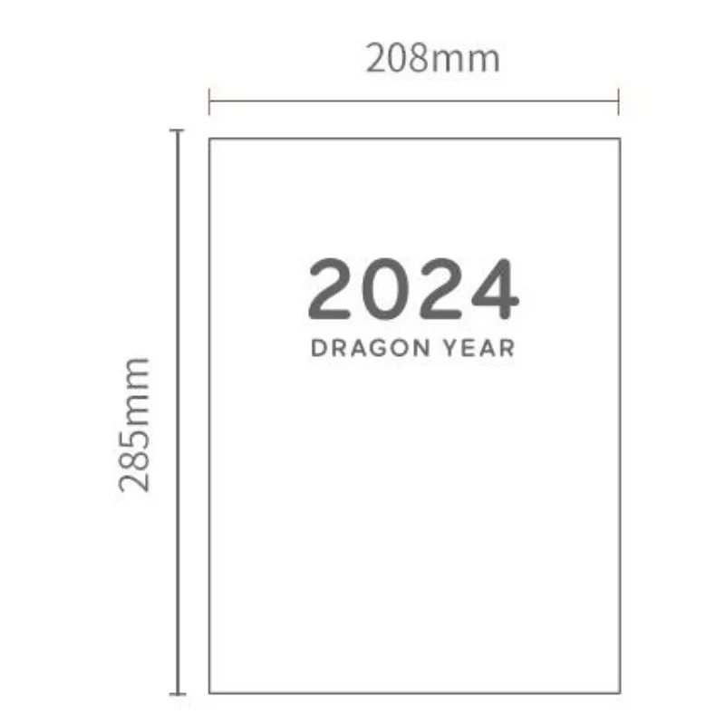 Фото Ежедневник-планировщик на 2024 год, 365 дней, блокнот для еженедельных целей и отслеживания привычек, милый органайзер-ежедневник для расписания №3