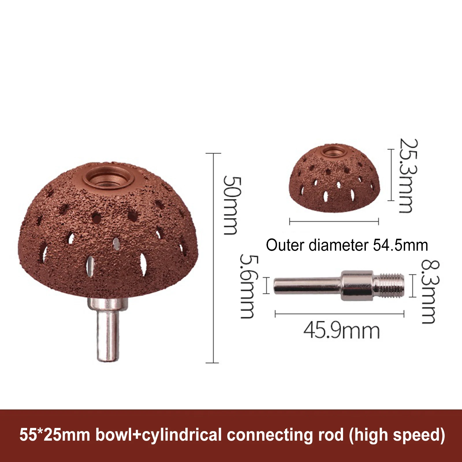 

Шлифовальная головка для шин, полусферический пневматический шлифовальный станок из вольфрамовой стали, шлифовальный круг, ручной инструмент для ремонта шин