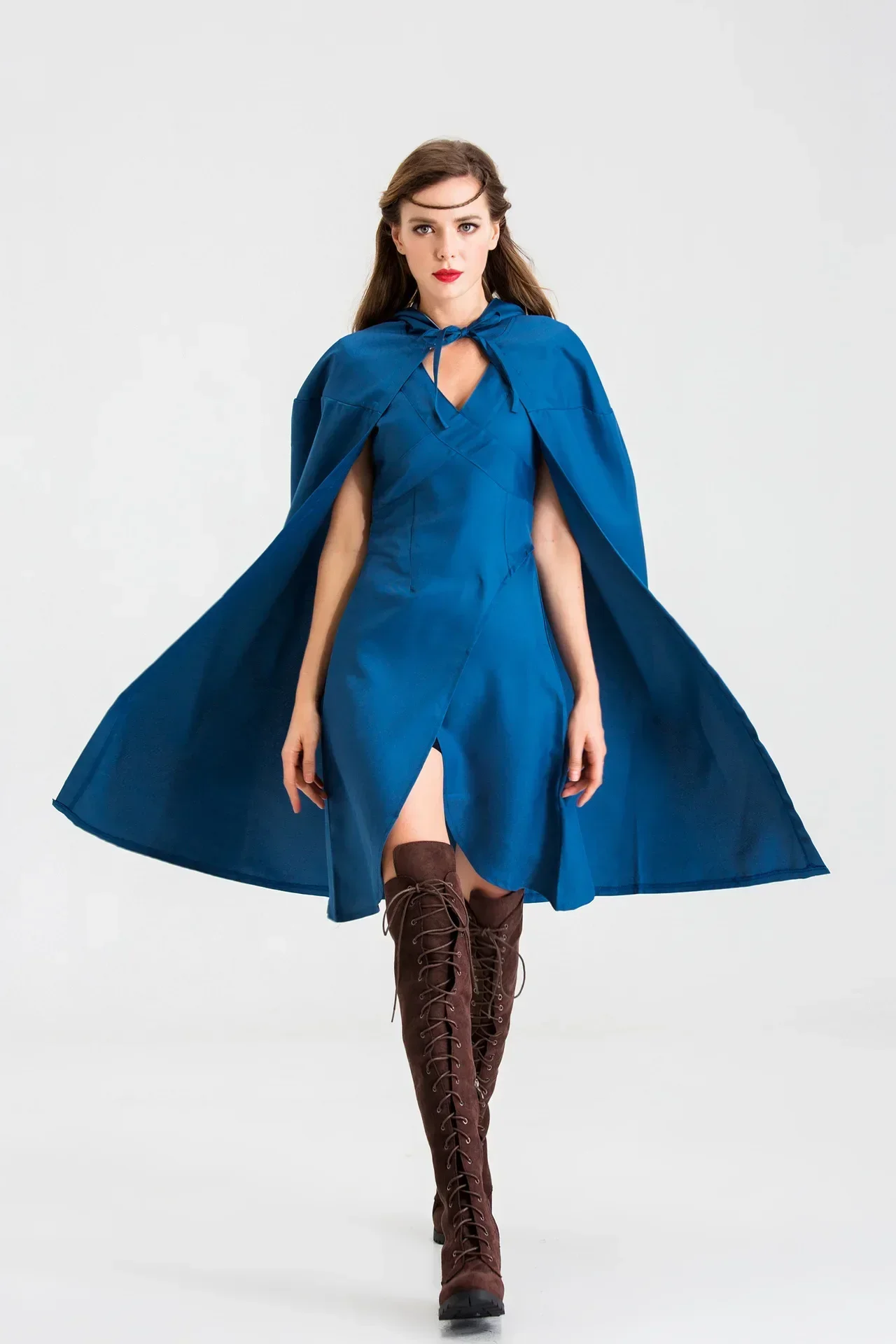 2025 Хэллоуин Дракон Мать Денис Костюм Плащ Права Игра Лед и Огненная Песня Ролевая