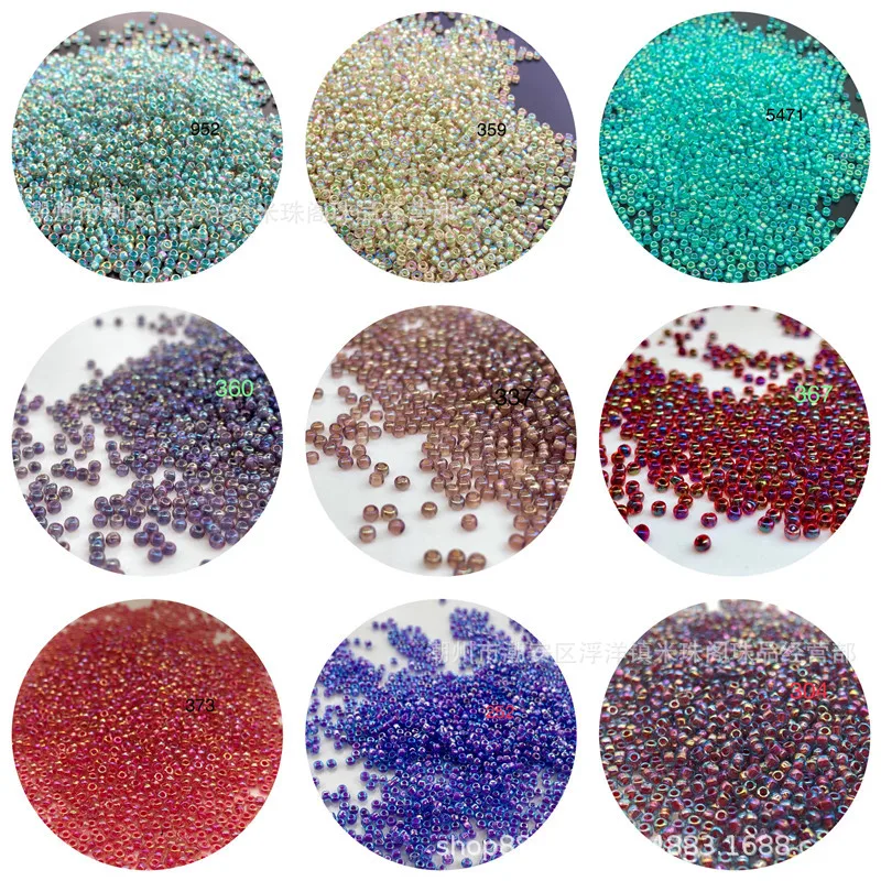 

2mm high-quality uniform magic color dyed core rice beads, dly clothing accessories, materials and accessories wholesale