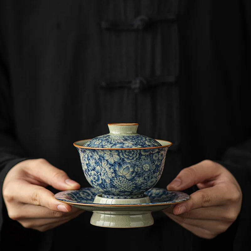 Чайная посуда Gaiwan Chawan набор из чаши для супа китайские кружки кунг-фу фарфоровая