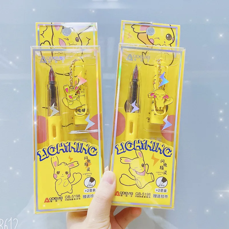 

Takara Tomy Good-looking Elf Pikachu Pen Kit Only for Pupils Children's Word Practice Fountain Pen Replacement Ink Sac