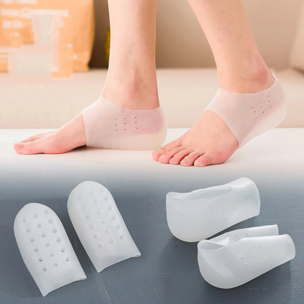Invisible Height Increased Insoles for Men Women Shoes Height Lift Taller Inserts Breathable Silicone Heel Heightening Shoe Pads