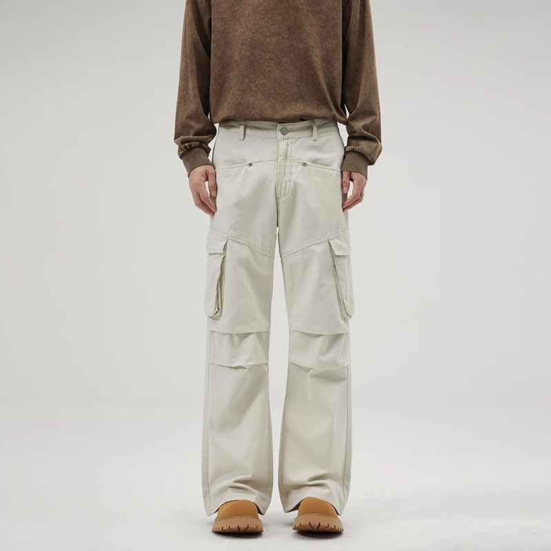 Новое поступление 2024 винтажные повседневные брюки цвета хаки для мужчин и женщин