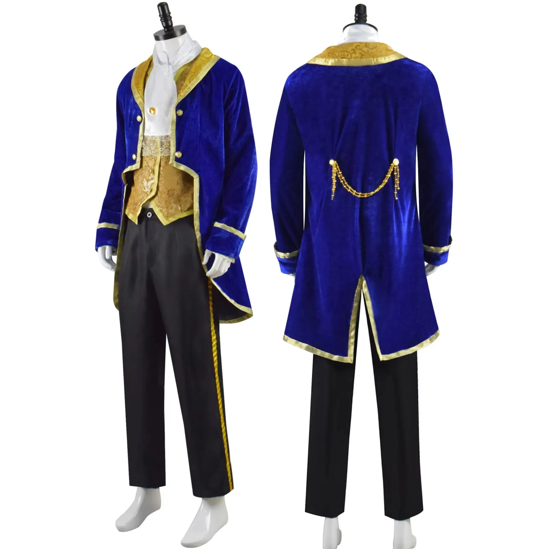 Костюм мужской для косплея рубашка и штаны взрослых пальто униформа синего цвета