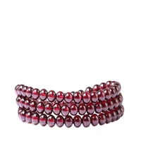 hot selling natural hand carve jadethree circles of burgundy garnet bracelet fashion men women luck gifts amulet