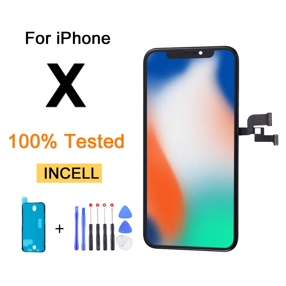 ЖК-дисплей Elekworld для iPhone X с 3D сенсорным экраном, дигитайзер для замены в сборе для iPhone 10, ЖК-дисплей с поддержкой True Tone