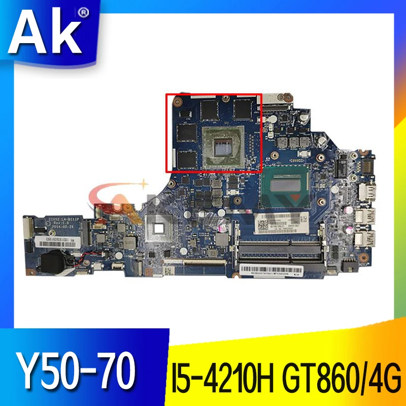 

New and Original Lenovo Y50-70 CPU I5-4210H 4G W8P laptop motherboard mainboard ZIVY2 LA-B111P N15P-GX-A2 FRU 5B20G84765