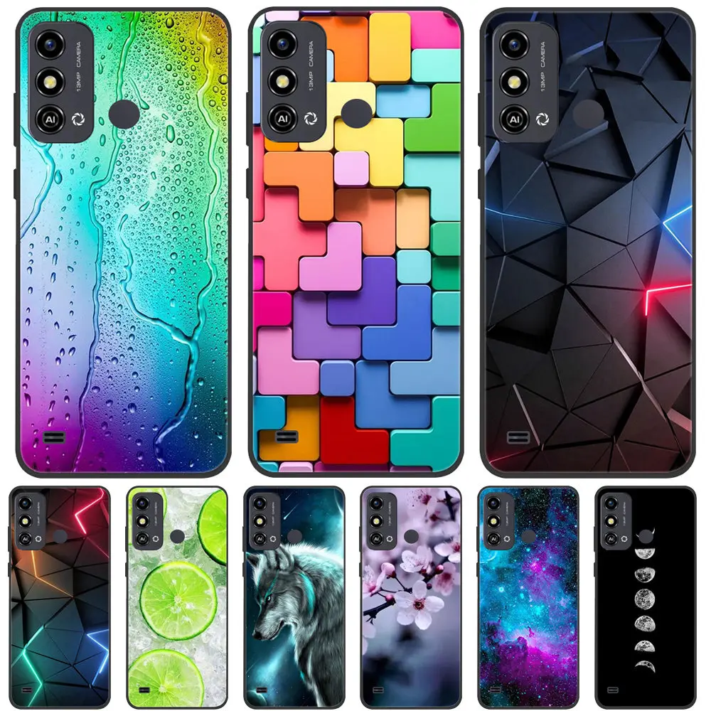 

For ZTE Blade A53 Case Soft Black Silicone Bumper Butterfly Phone Cover for ZTE Blade A53 Cases bladeA53 2023 A 53 etui Coque