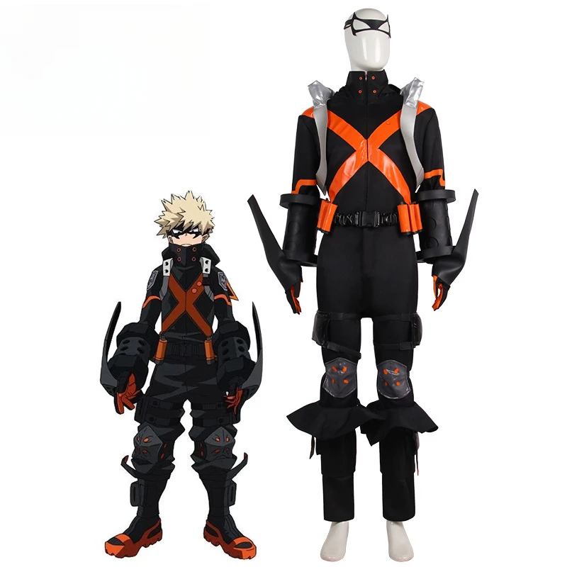 Фото Аниме My Hero Academia World Heroes Mission Katsuki Bakugou Косплей Костюм Boku No Hero Bakugou Хэллоуин Карнавальная униформа №1
