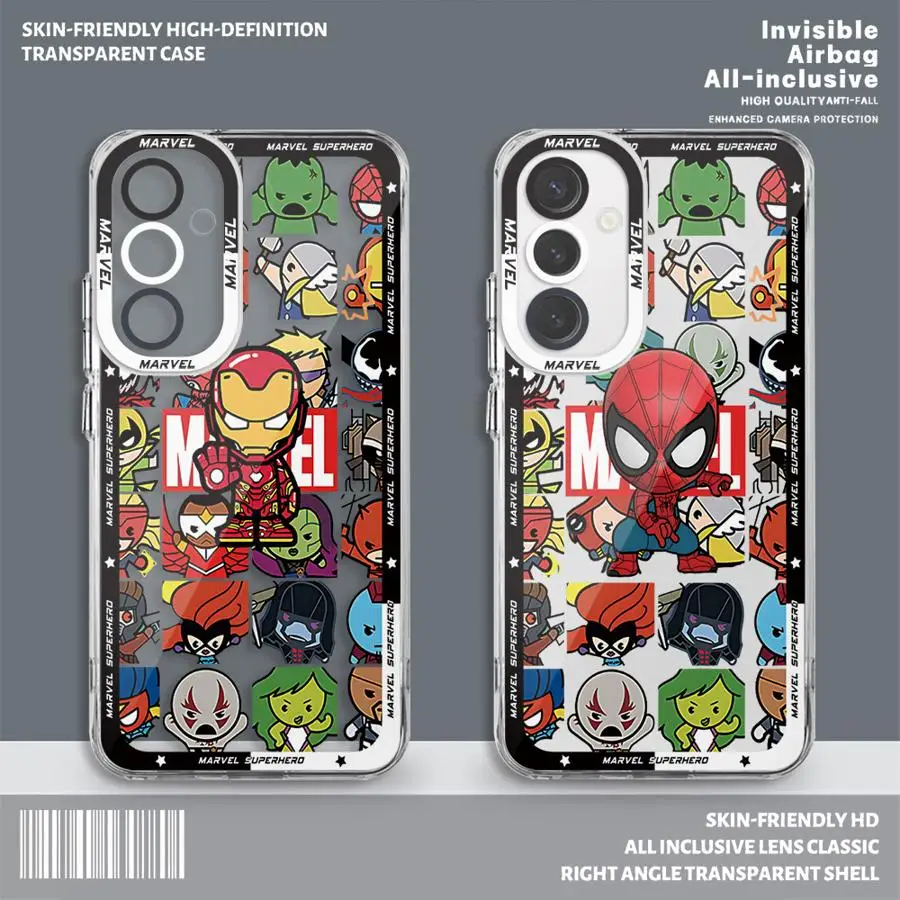 Чехол для телефона Marvel Groot Spiderman Samsung Galaxy A72 A52 A52s A12 A21s A71 A32 A22 5G A51 A50 A31 A50s прозрачный