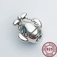 100 925 sterling silver bead lovely little airplane beads fit pandora women bracelet necklace diy jewelry