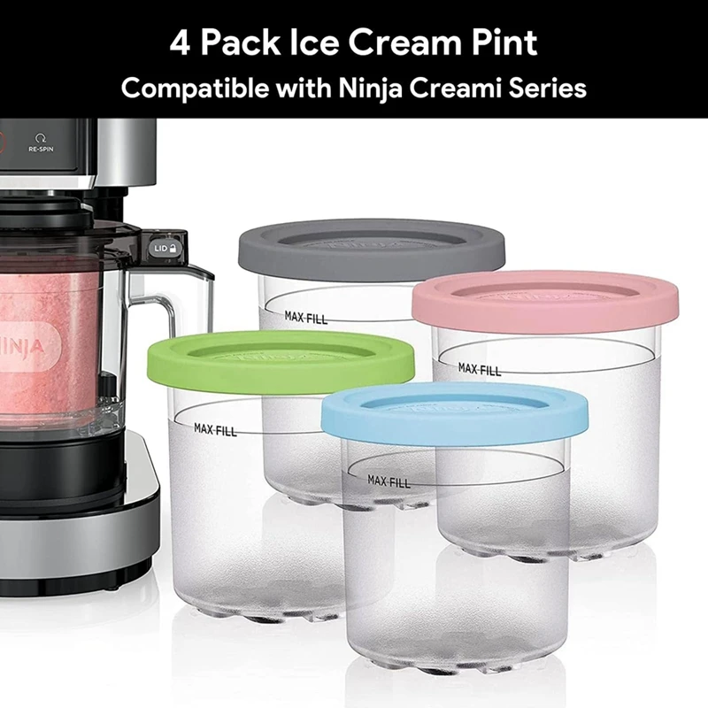 Мороженое Creami Pints And запасные крышки Set 16Oz CUP для Ninja NC301 NC300 NC299AMZ Series мороженое части