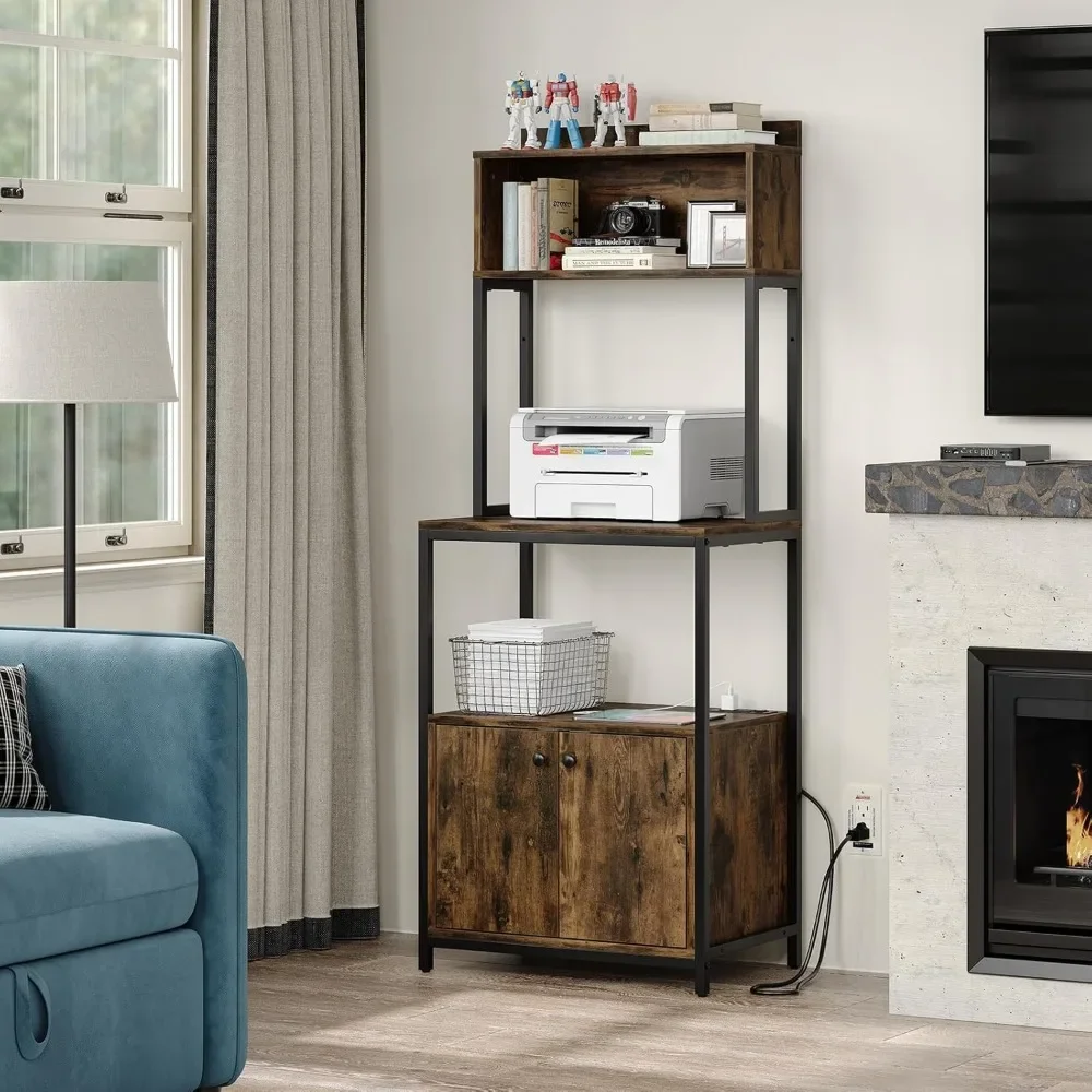 Кухонная подставка Furniouse 5 ярусов с розеткой промышленная стойка для