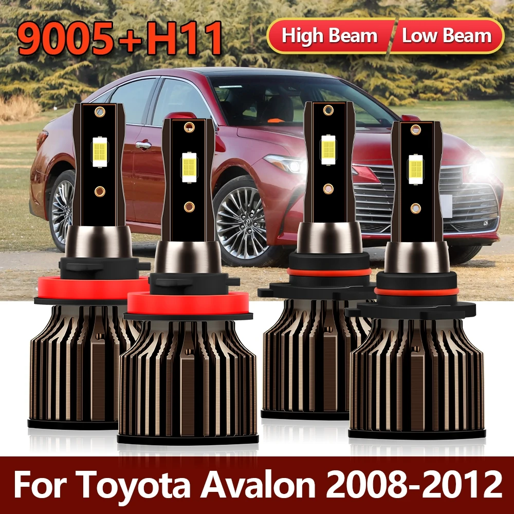

4x LED Headlight Bulbs 9005 H11 High Low Combo Car Lights Kit Bright CSP Lamps For Toyota Avalon 2008 2009 2010 2011 2012