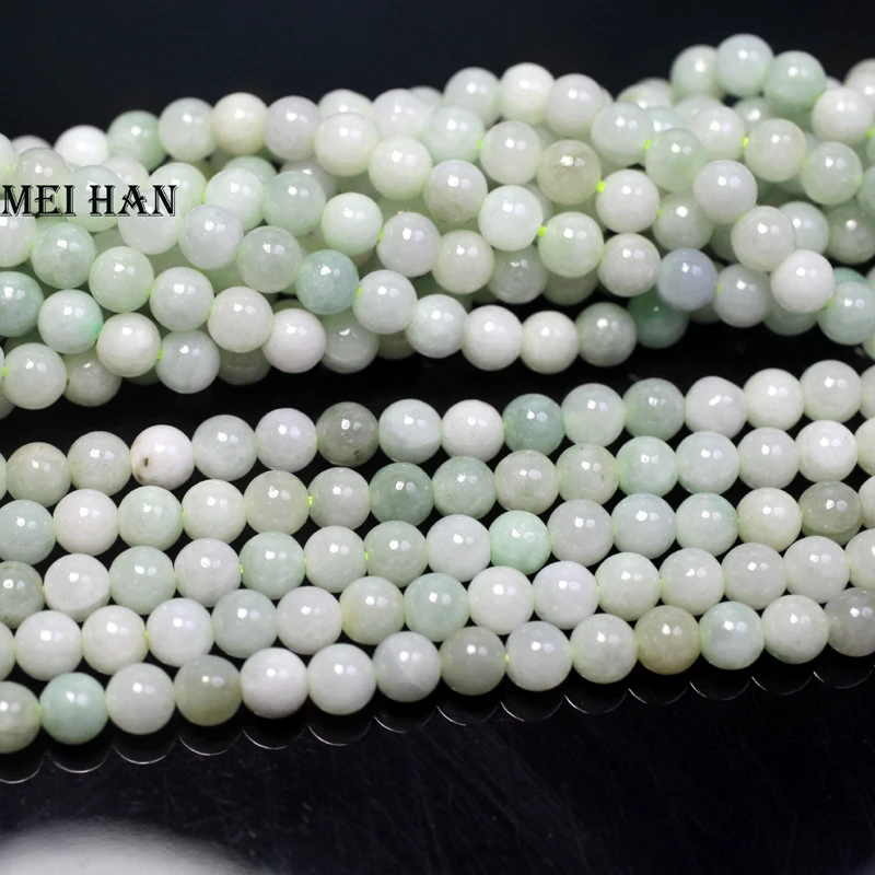 Мэйхан Фришиппинг (2 набора) натуральные гладкие круглые каменья мятного цвета из жадей Бирмы диаметром 6 мм для изготовления ювелирных изделий и дизайна DIY.