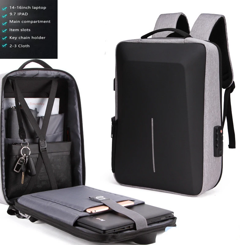 

15.6-inch Waterproof Computer Backpack Hard Shell Anti-theft Backpack Laptop Backpack 4 Color