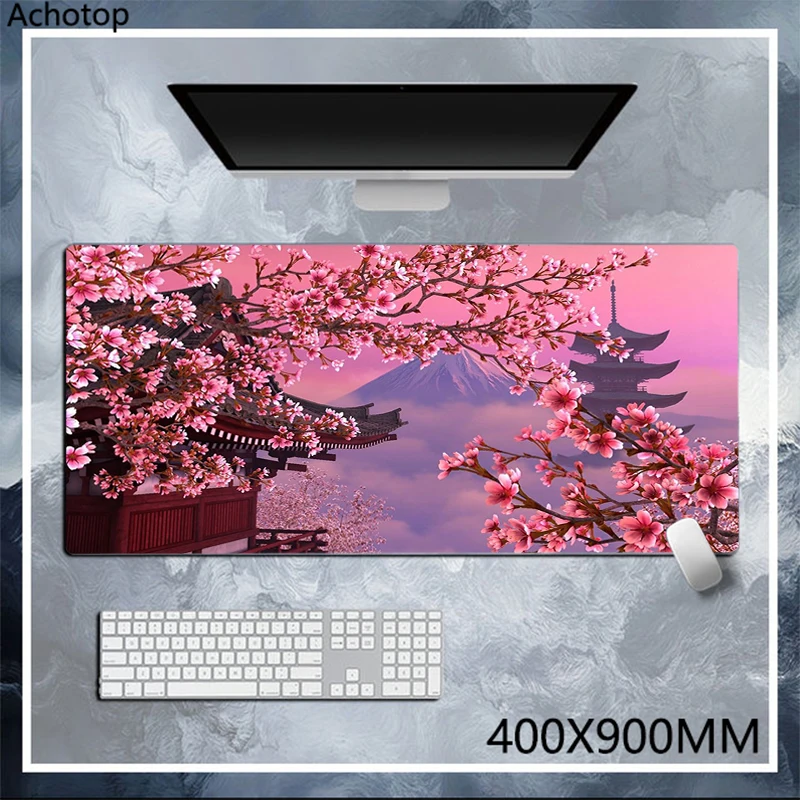 

Personalized Sakura Large Mouse Pad Art Table Mat Office Carpet Desk Pad XXL Cute Computer Mousepad Tapis De Souris For PC Gamer