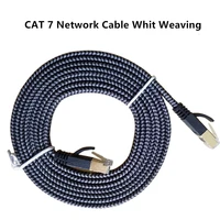 cat 7 flat ethernet cable 10gbps sstp rj45 network cable for internet modem router computer cat7 patch cord lan extension 20m