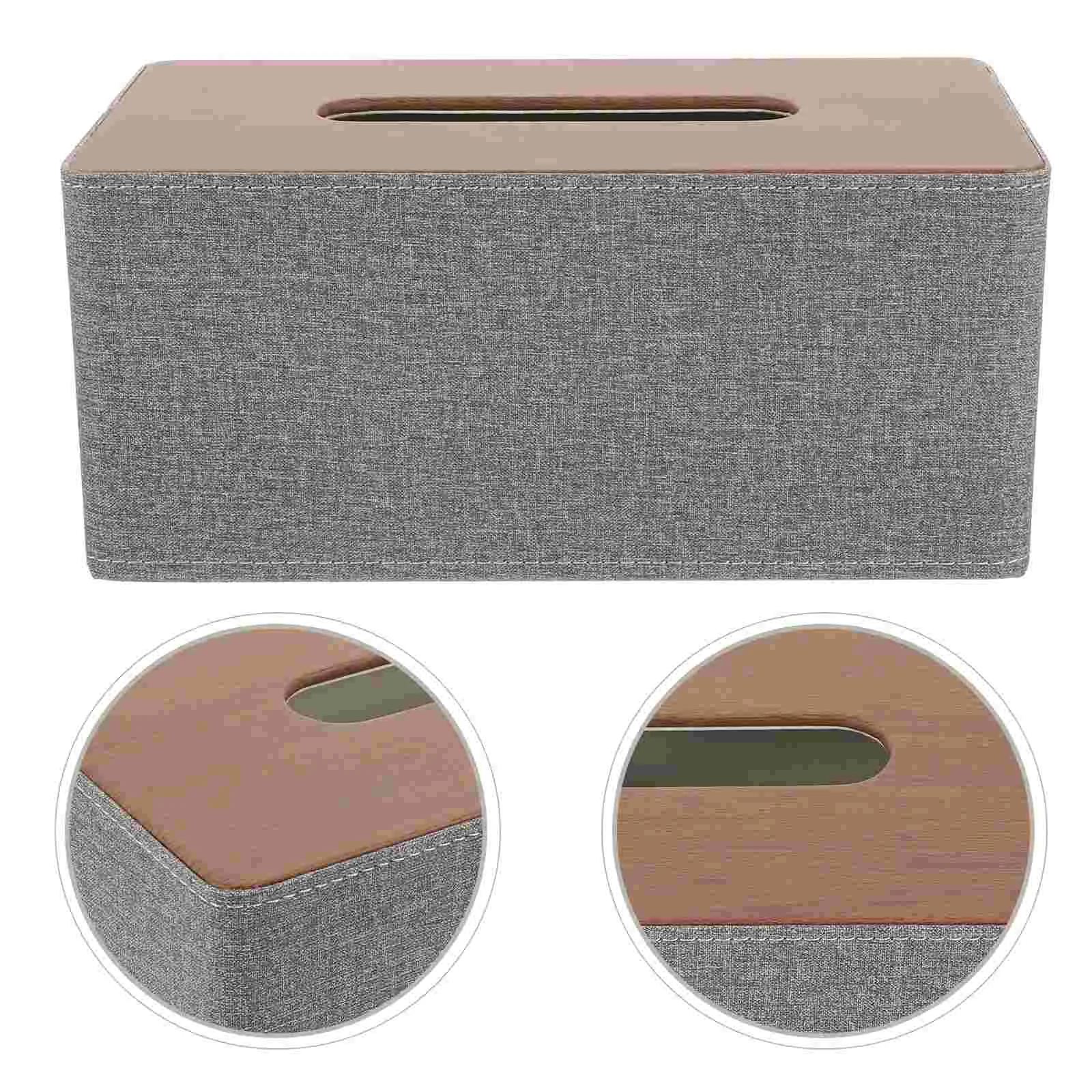 

Tissue Box Cover Napkin Paper Case Dispenser Storage Facial Holder Organizer Countertop Bathroom Car Toilet Square Storage box