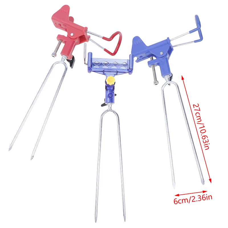 360 Degree Adjustable Stainless Steel Fishing Rod Holder Folding Fish Pole Stand For Bank Ground Support Accessories